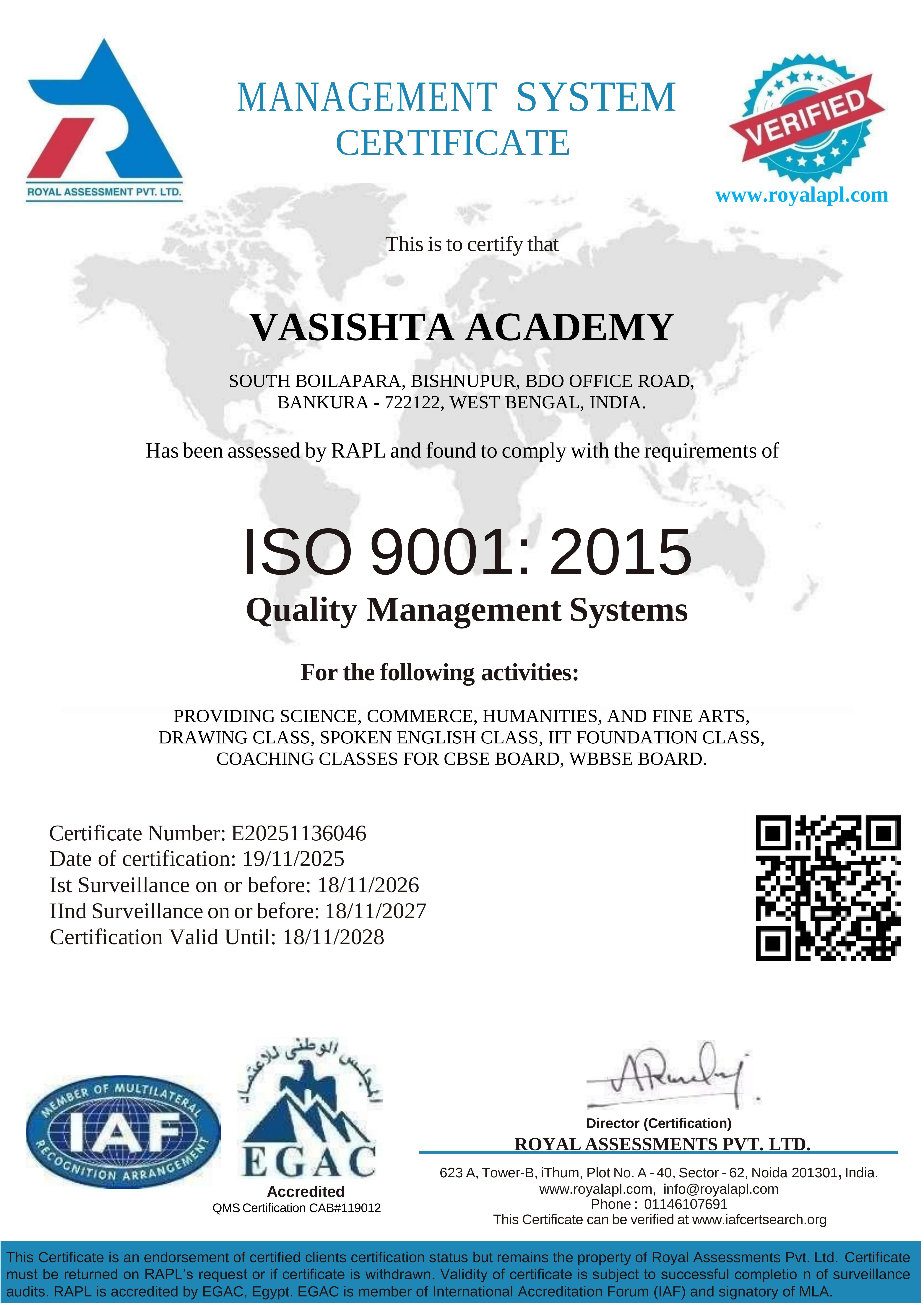 ISO Certificate
